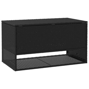 Μαξιλαροθήκη εξωτερικού χώρου Μαύρο 100x55x55,5 cm Poly Rattan
