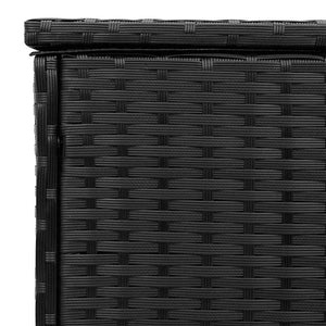 Μαξιλαροθήκη εξωτερικού χώρου Μαύρο 100x55x55,5 cm Poly Rattan