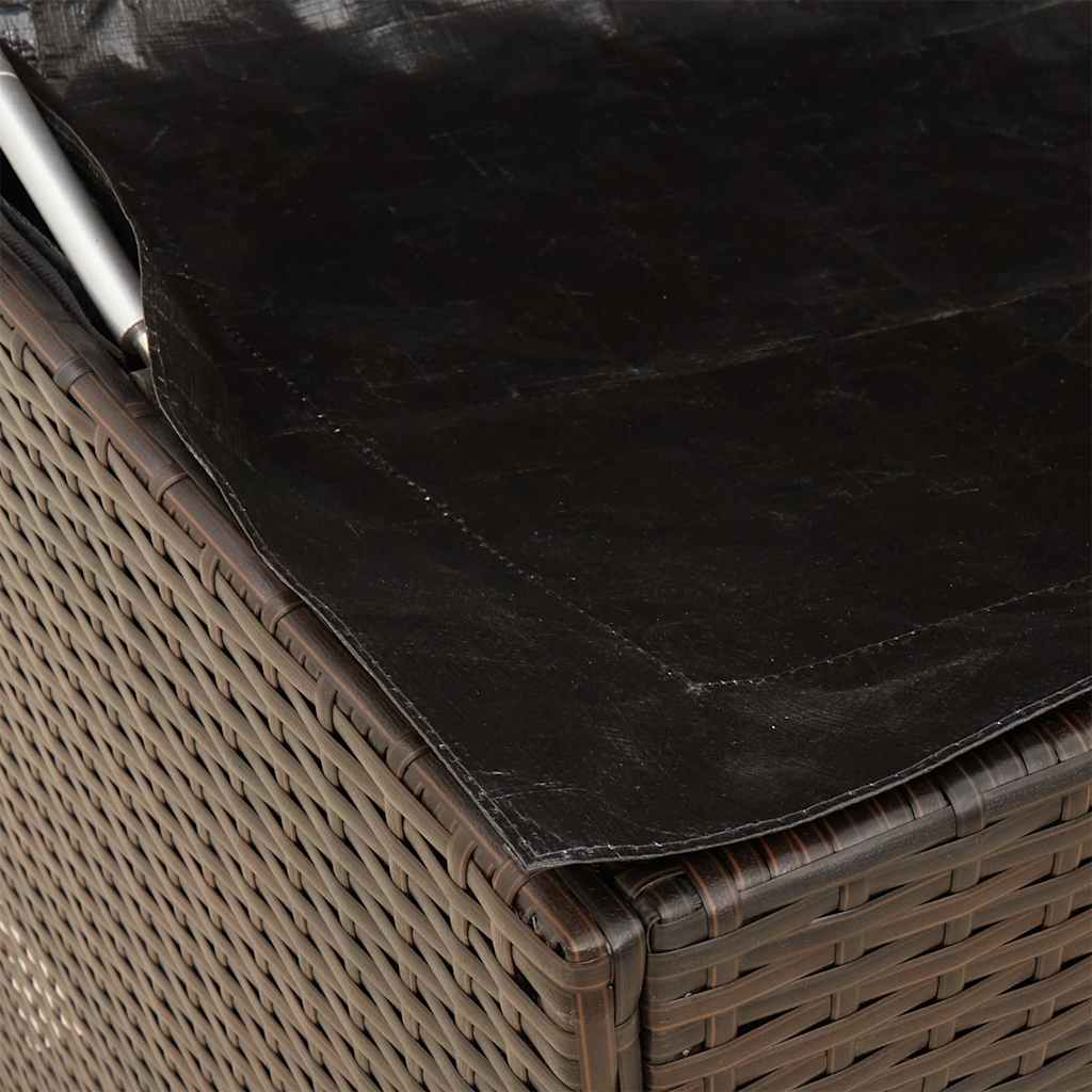 Κουτί Μαξιλαριών Εξωτερικού Χώρου Καφέ 100x55x55,5 εκ. από Συνθετικό Ρατάν - Pakobazaar