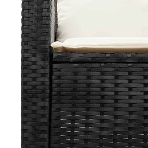 5 τεμαχίων σετ καναπέδες κήπου με μαξιλάρια Stackable μαύρο