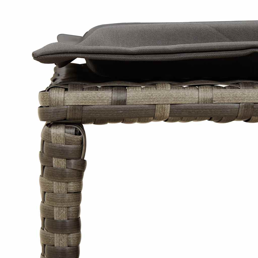 5 τεμαχίων σετ καναπέδες κήπου με μαξιλάρια στοιβαζόμενο γκρι