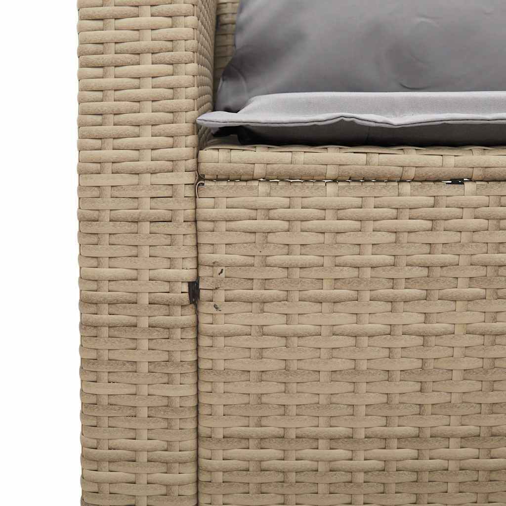 5 τεμαχίων σετ καναπέδων κήπου με μαξιλάρια στοιβαζόμενο μπεζ