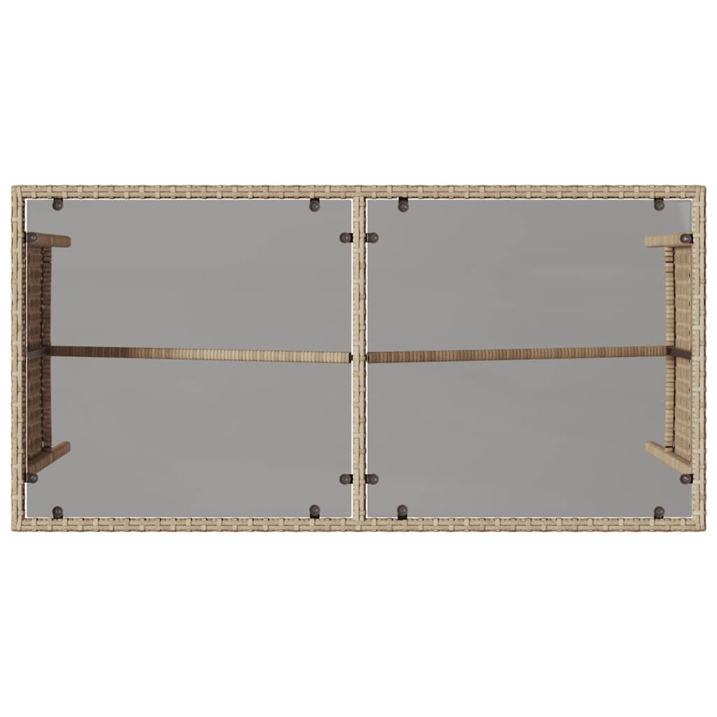 Σετ Τραπεζαρίας Κήπου 3 τεμ. Μπεζ Συνθετικό Ρατάν με Μαξιλάρια