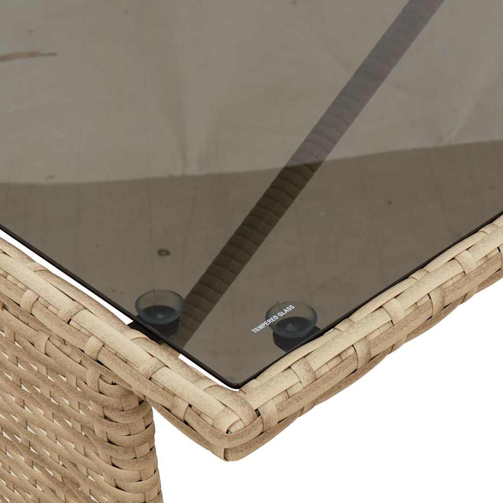 Σετ Τραπεζαρίας Κήπου 3 τεμ. Μπεζ Συνθετικό Ρατάν με Μαξιλάρια