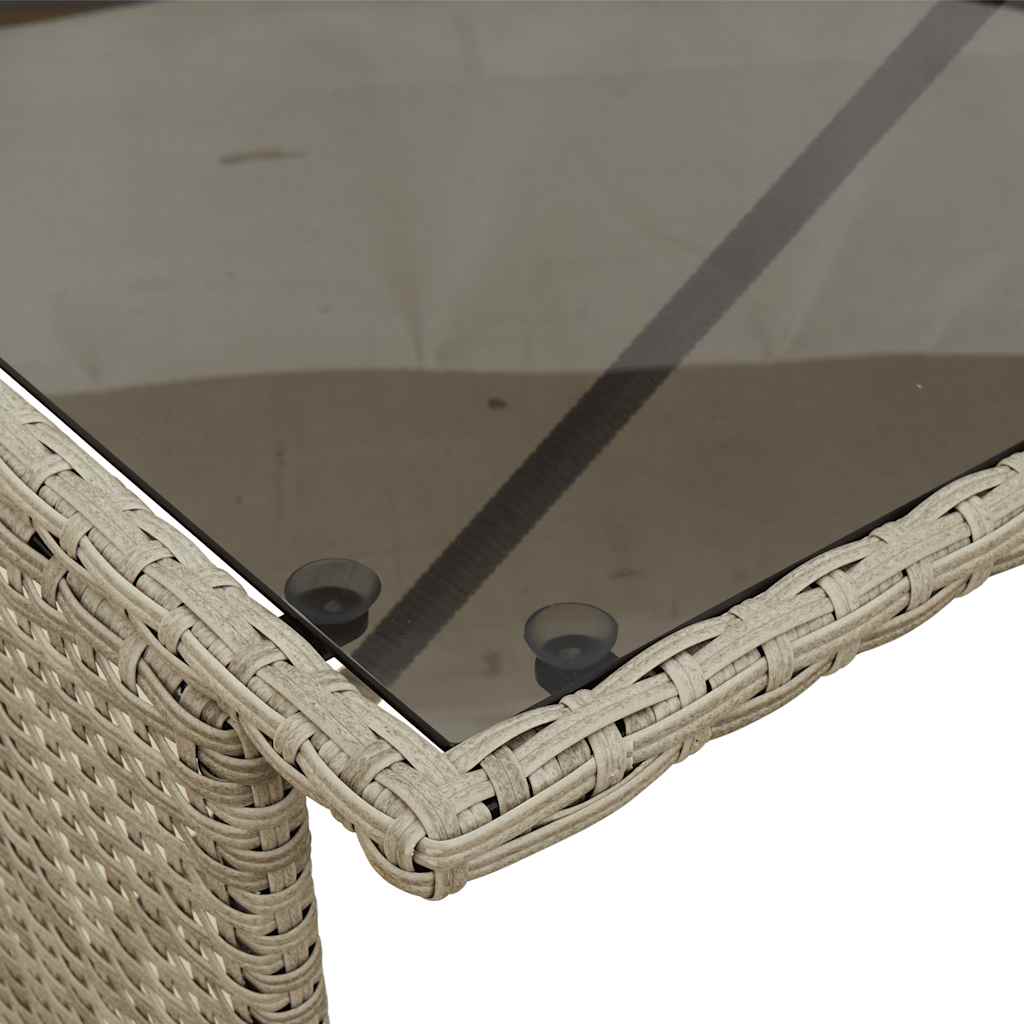 Σετ Τραπεζαρίας Κήπου 3 τεμ. Αν. Γκρι Συνθ. Ρατάν με Μαξιλάρια