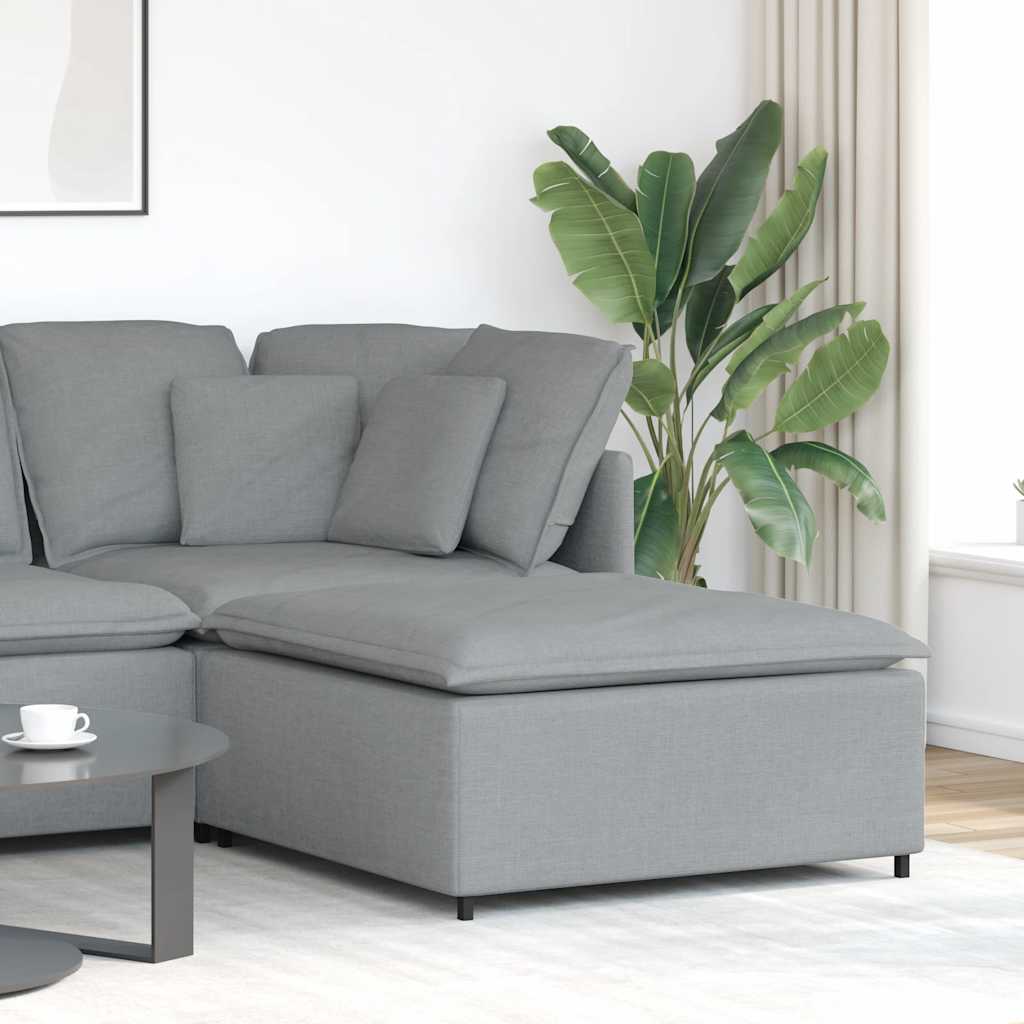 Υποπόδιο Καναπέ Ανοιχτό Γκρι 100 x 100 x 48 εκ. - Pakobazaar