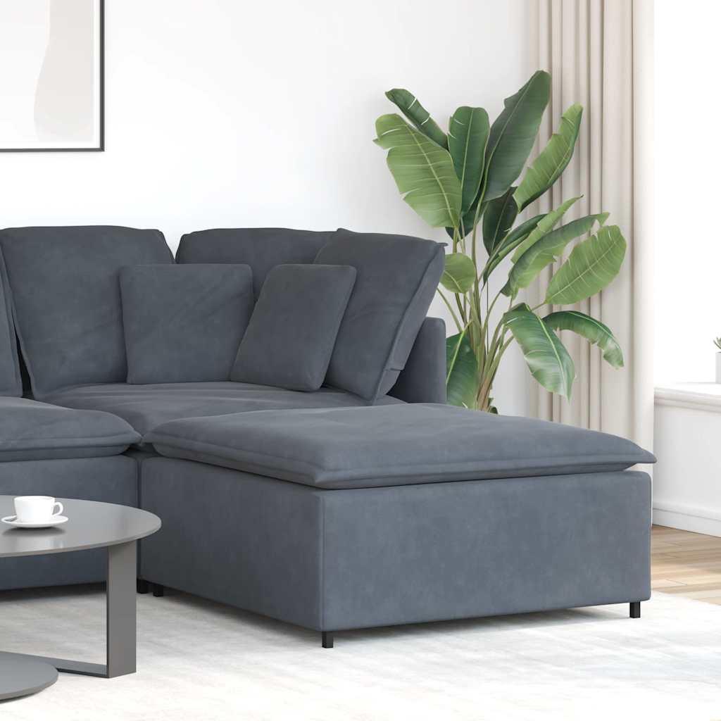 Υποπόδιο Καναπέ Σκούρο Γκρι 100 x 100 x 48 εκ. - Pakobazaar
