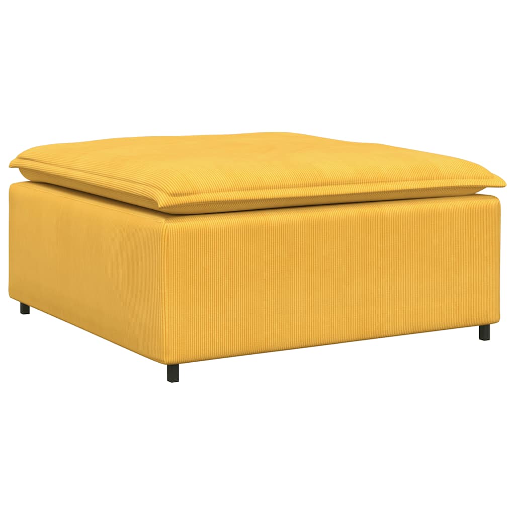 Υποπόδιο Καναπέ Ανοιχτό Κίτρινο 100 x 100 x 48 εκ. - Pakobazaar