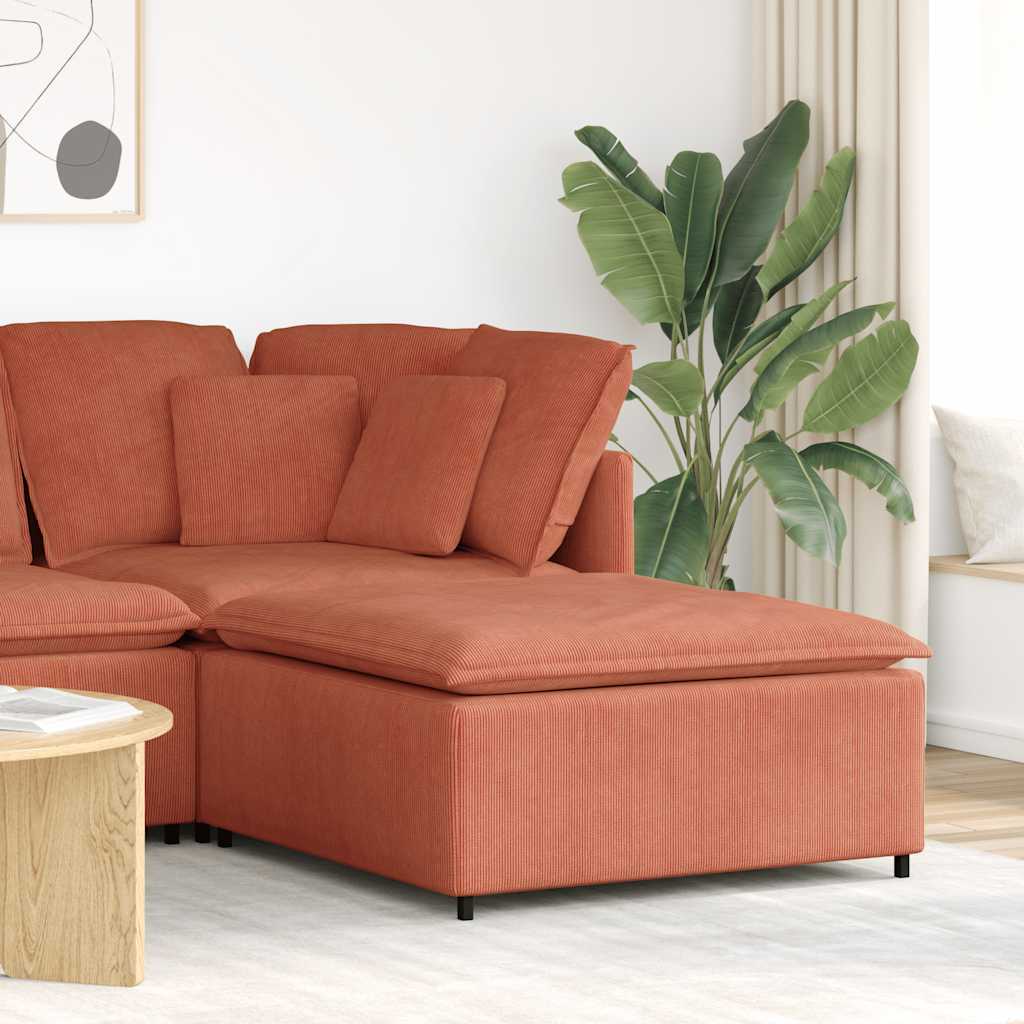 Υποπόδιο Καναπέ Κόκκινο Πορτοκαλί 100 x 100 x 48 εκ. - Pakobazaar
