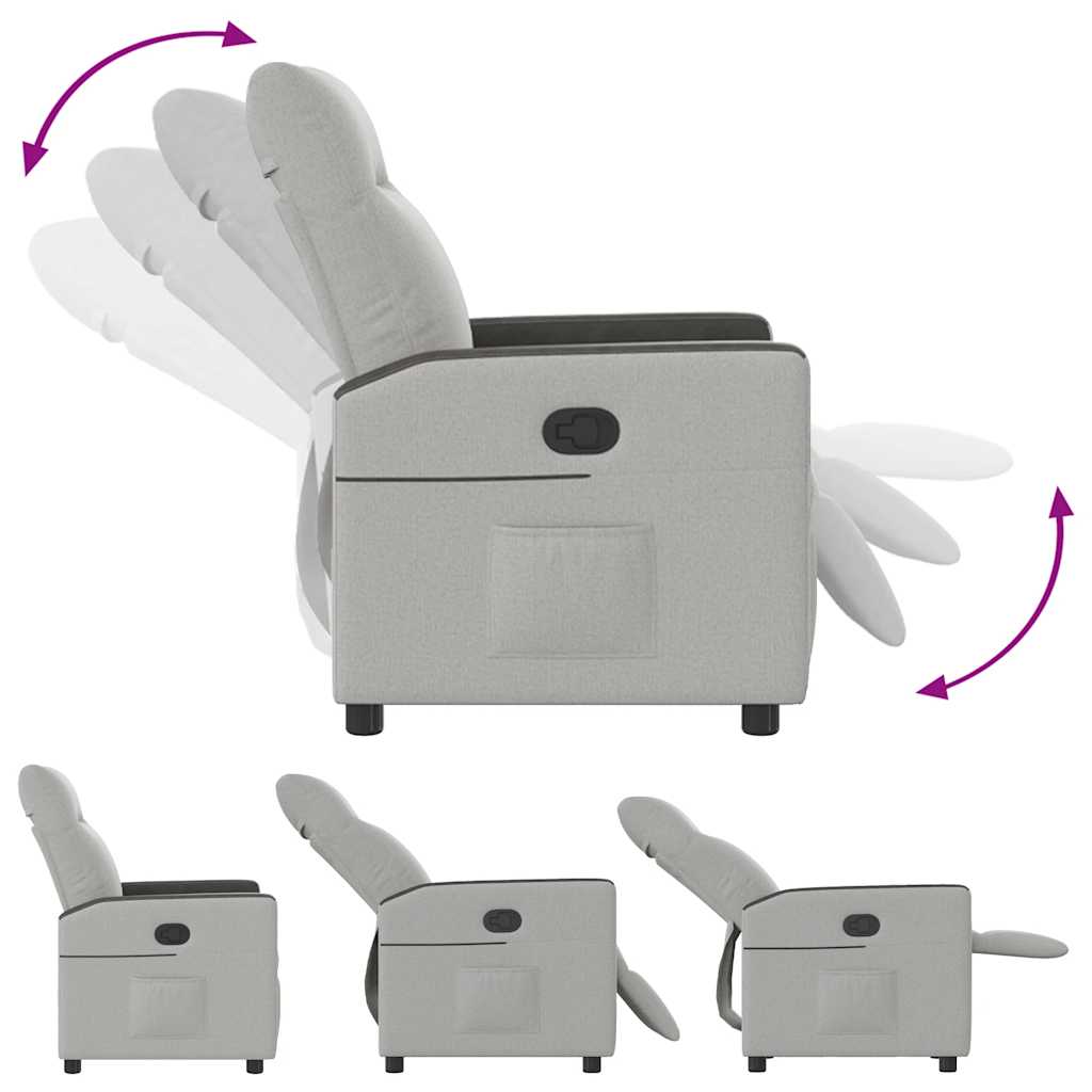 Ανακλινόμενη καρέκλα Γκρι σύννεφο Ύφασμα