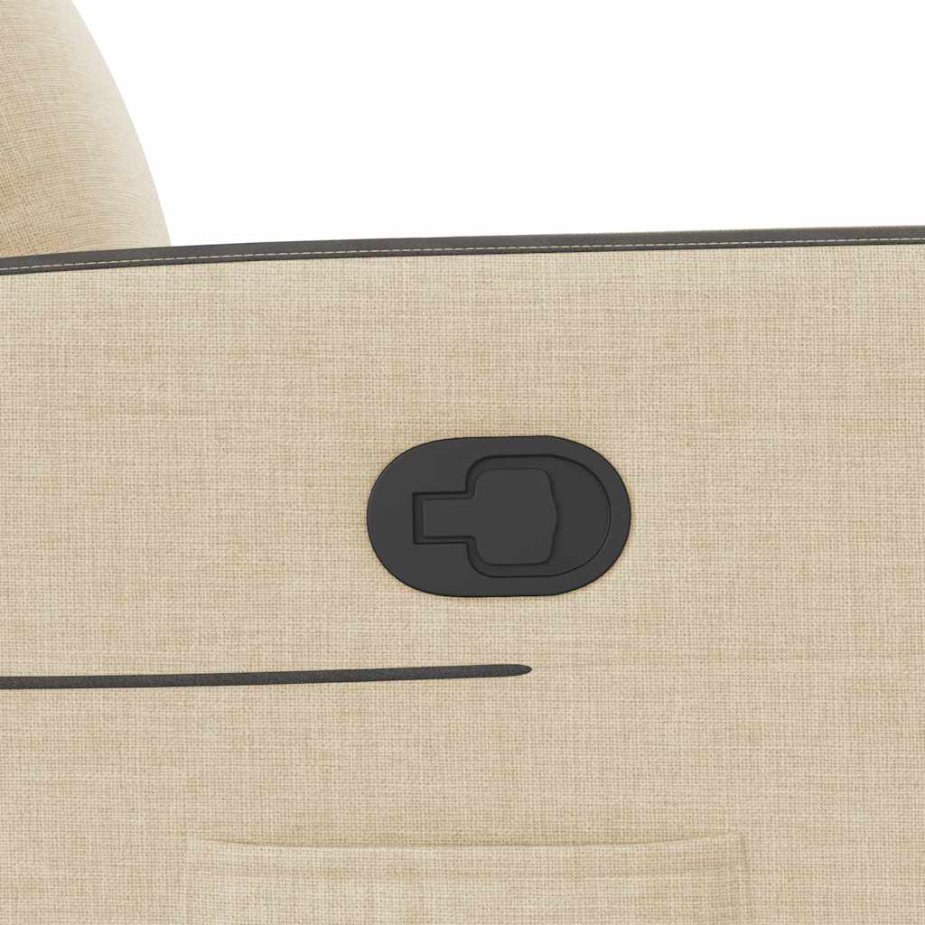 Πολυθρόνα Ανακλινόμενη Κρεμ Υφασμάτινη - Pakobazaar