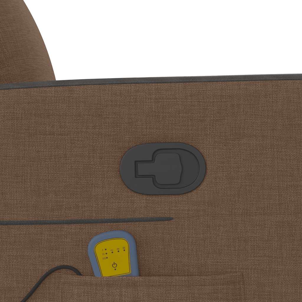 Πολυθρόνα Μασάζ Ανακλινόμενη Καφέ Υφασμάτινη - Pakobazaar