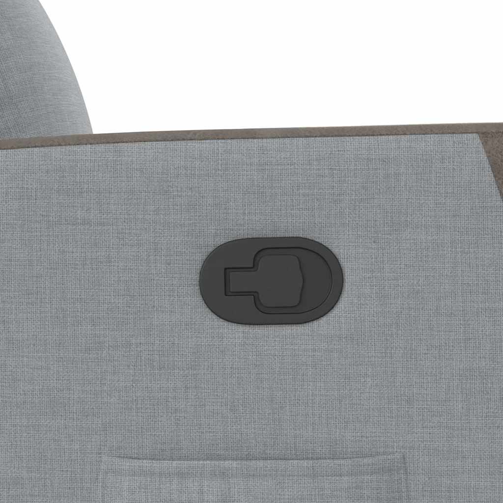 Πολυθρόνα Ανακλινόμενη Ανοιχτό Γκρι Υφασμάτινη - Pakobazaar