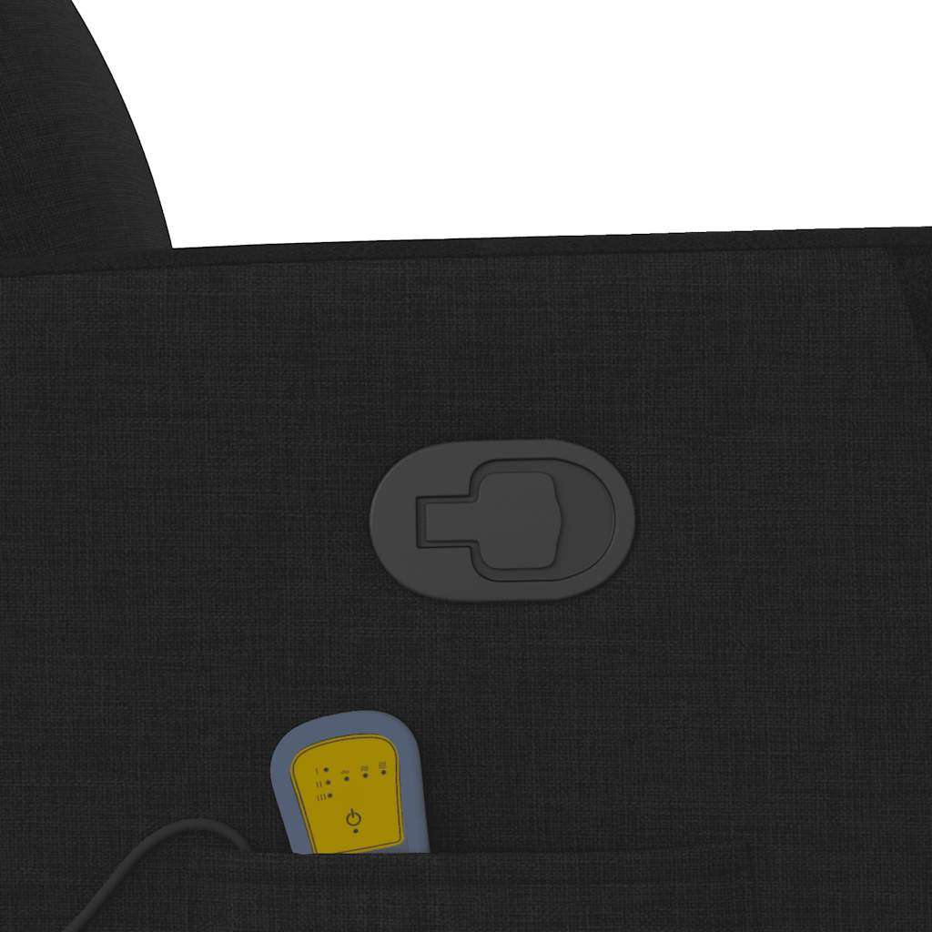 Πολυθρόνα Μασάζ Ανακλινόμενη Μαύρη Υφασμάτινη - Pakobazaar