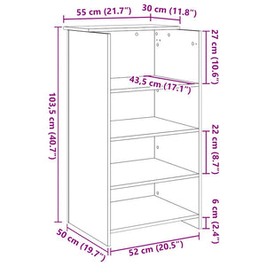 Γραφείο υποδοχής 55x50x103,5 εκ. Επεξεργασμένο Ξύλο - Pakobazaar