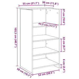Γραφείο υποδοχής 55x50x103,5 εκ. Επεξεργασμένο Ξύλο - Pakobazaar