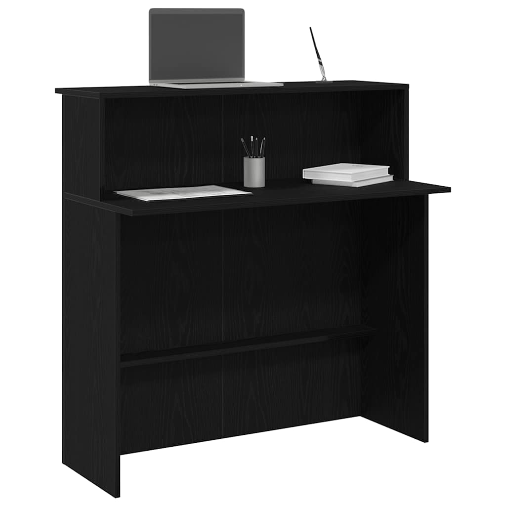 Γραφείο υποδοχής Μαύρο 100x50x103,5 cm Κατασκευασμένο ξύλο - Pakobazaar