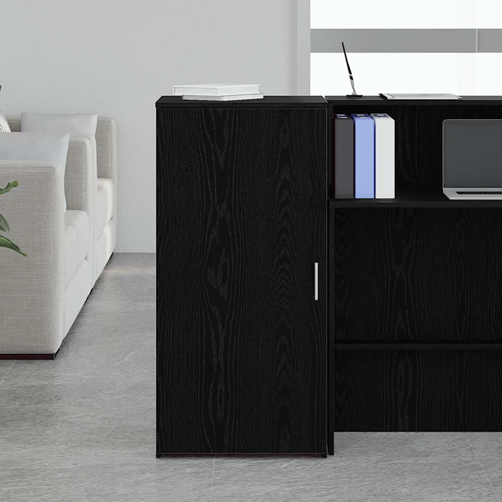 Ντουλάπι Αποθήκευσης Μαύρο 50x45x103,5 εκ. από Τεχνητό Ξύλο