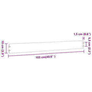 Περίγραμμα γκαζόν 10 τμχ. 10 x 103 cm Κρύα έλαση από χάλυβα