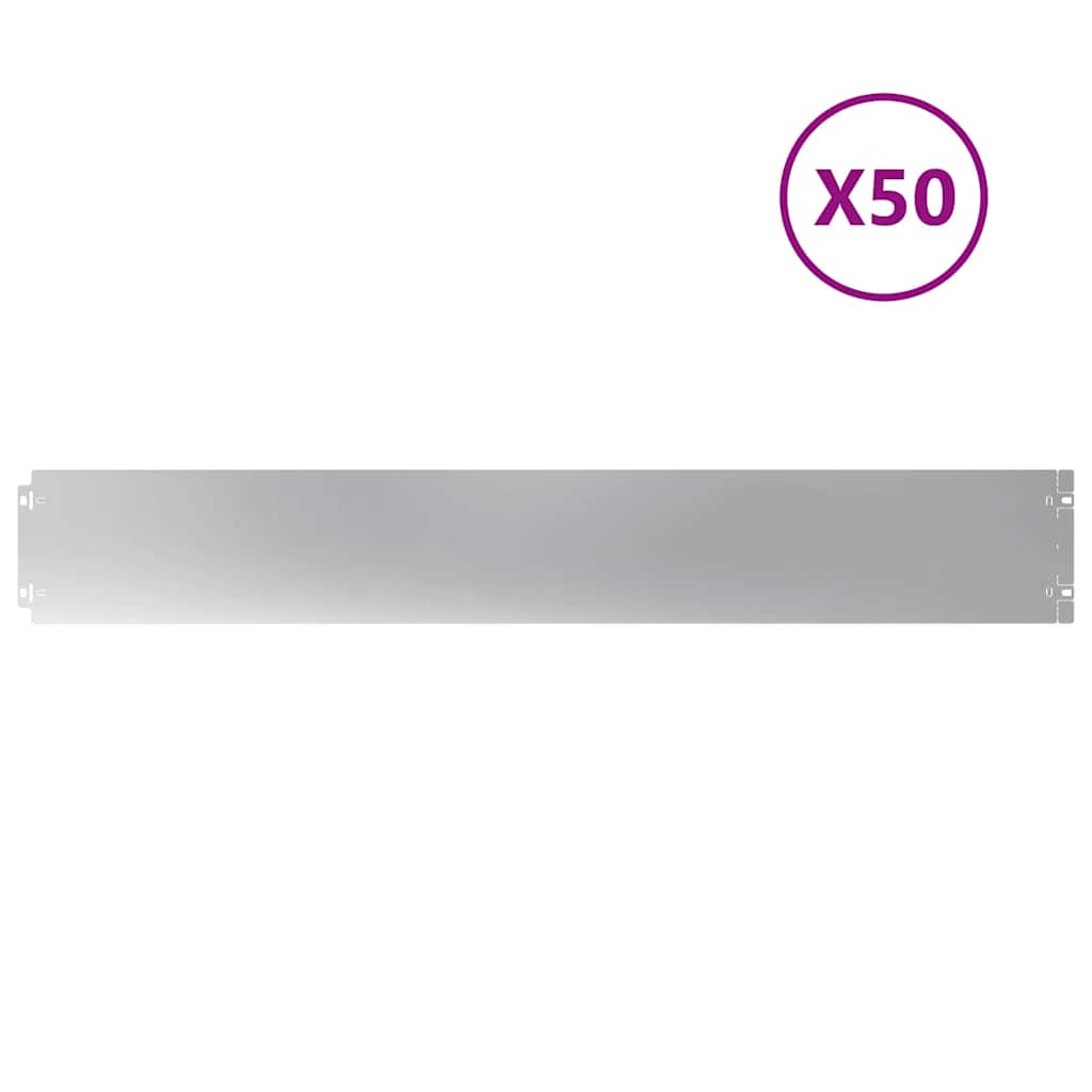 Περιφράξεις γκαζόν 50 τεμάχια 15x103 cm από γαλβανισμένο χάλυβα