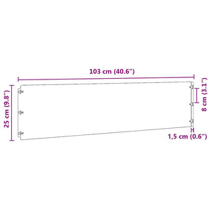 Περίγραμμα γκαζόν 10 τμχ. 25 x 103 cm Κρύα έλαση από χάλυβα