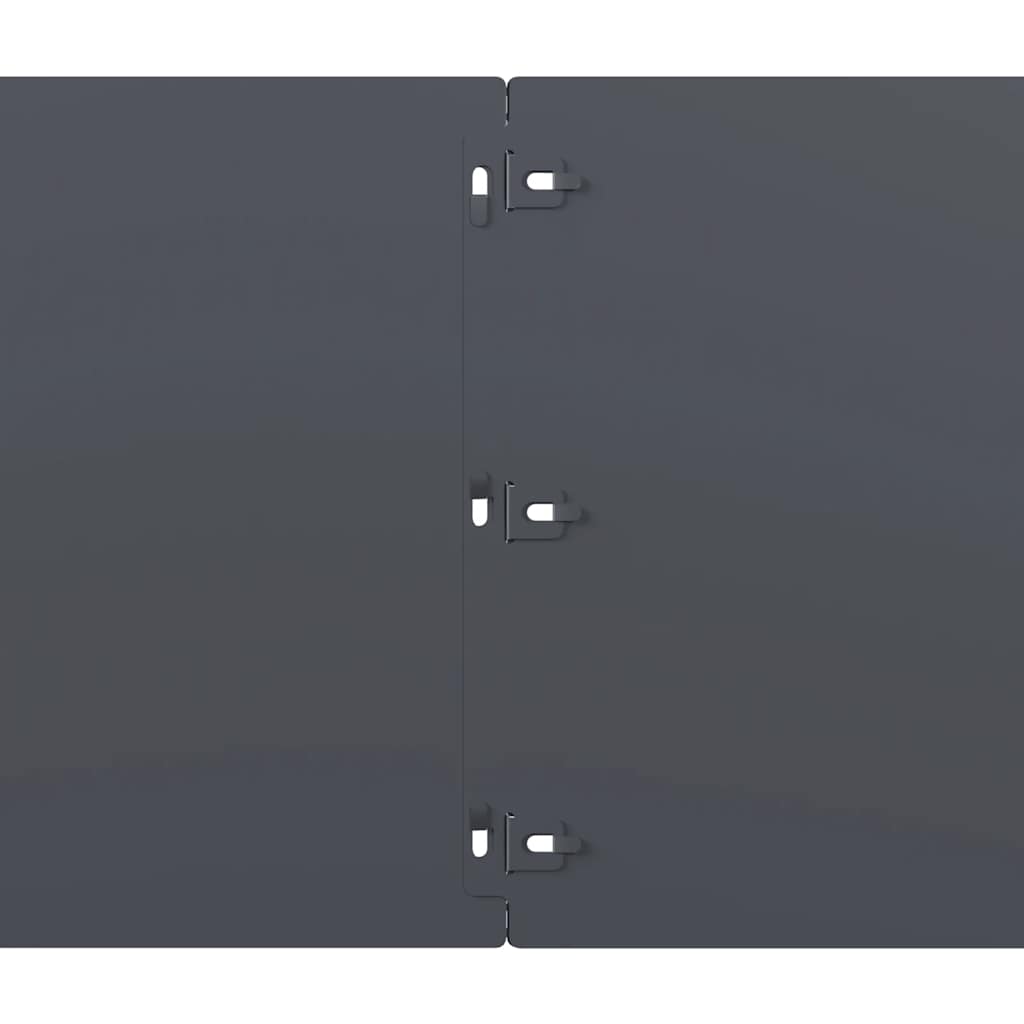 Περιφράξεις γκαζόν 10 τεμάχια Ανθρακί από χάλυβα ψυχρής έλασης - Pakobazaar