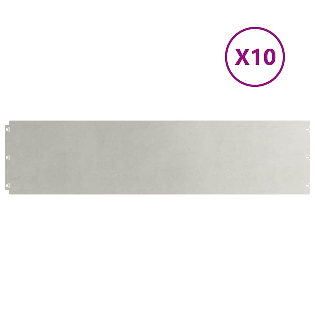 Περιφράξεις γκαζόν 10 τεμάχια 25x103 cm από ανοξείδωτο ατσάλι