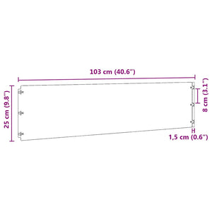 Περίγραμμα γκαζόν 20 τμχ. 25 x 103 cm Κρύα έλαση από χάλυβα