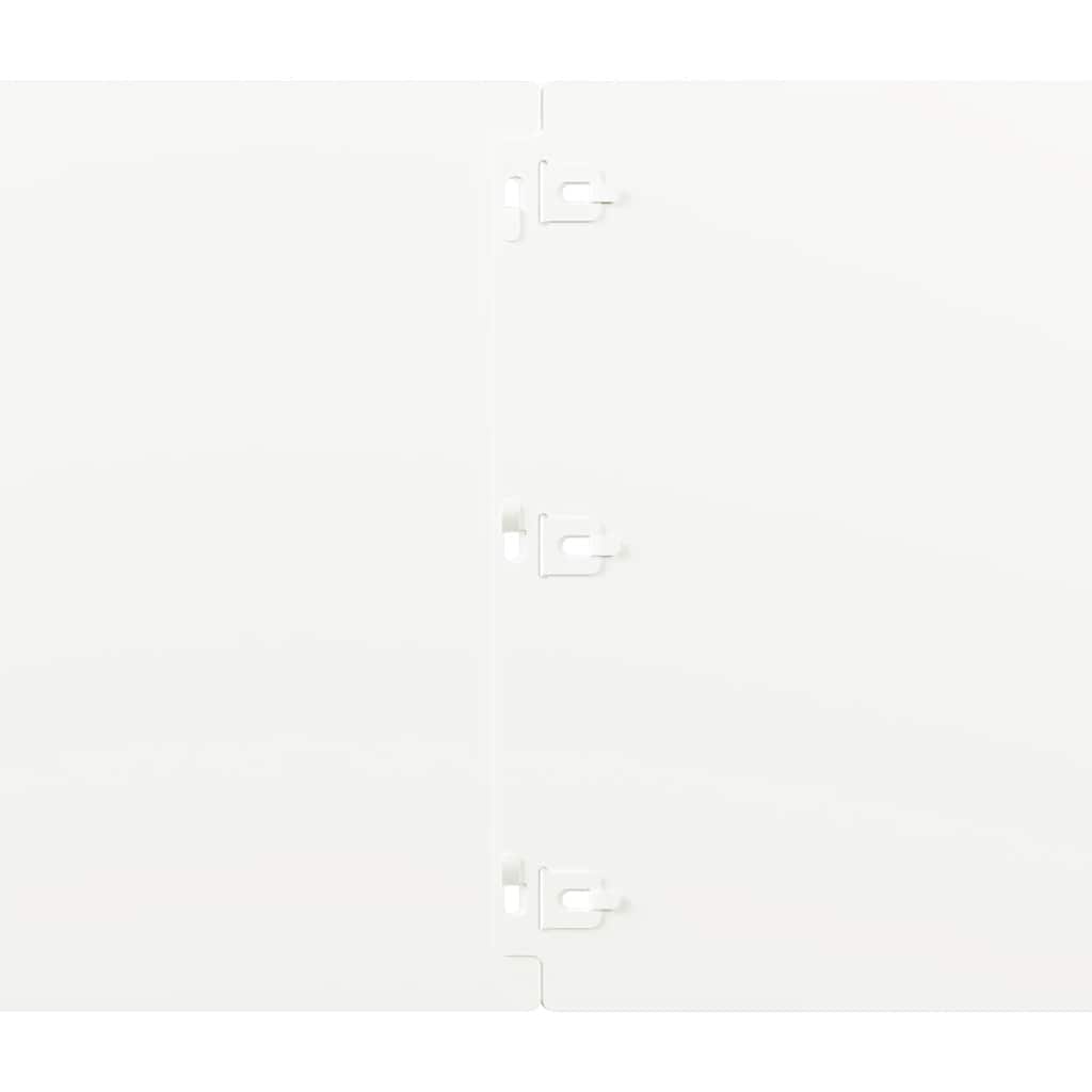 Περιφράξεις γκαζόν 20 τεμάχια Λευκό από χάλυβα ψυχρής έλασης - Pakobazaar