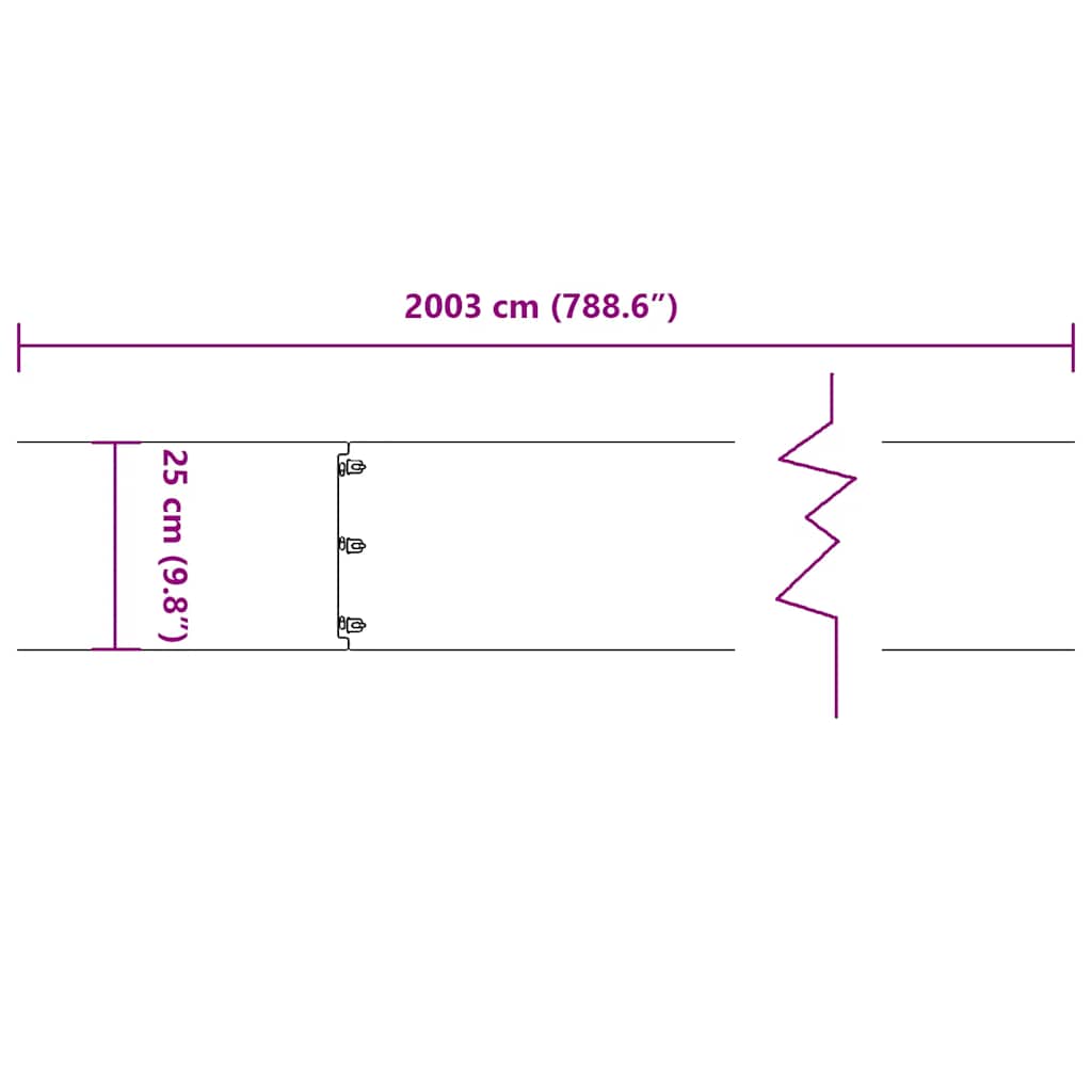 Περιφράξεις γκαζόν 20 τεμάχια 25x103 cm από ανοξείδωτο ατσάλι