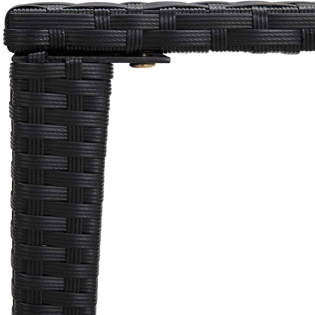 Τραπεζάκια Κήπου Ζιγκόν 3 τεμ. Μαύρα από Συνθετικό Ρατάν