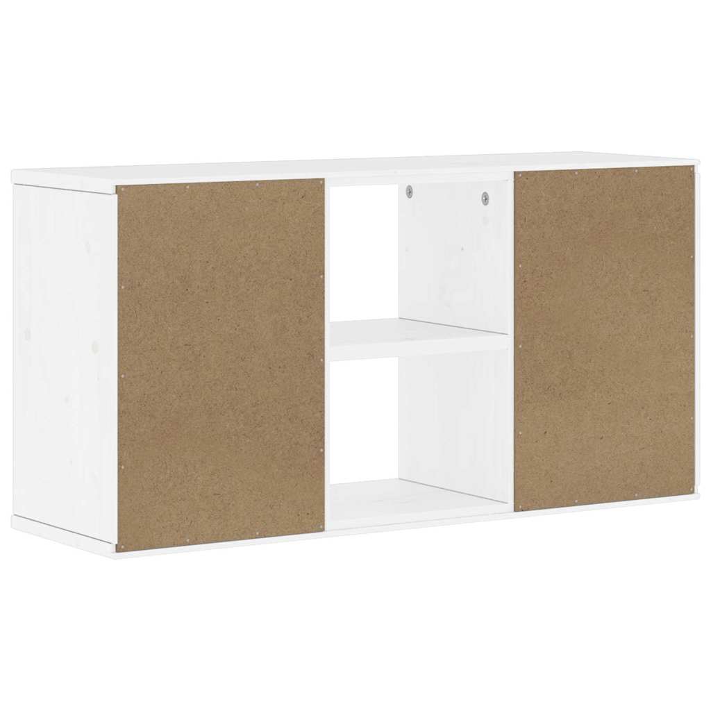 Ντουλάπι τηλεόρασης ODDA Λευκό 79x24x40 εκ. Μασίφ Ξύλο Πεύκου - Pakobazaar