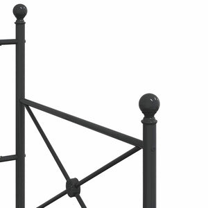 Κρεβάτι ημέρας χωρίς στρώμα Μαύρο 80x200 cm Ατσάλι - Pakobazaar