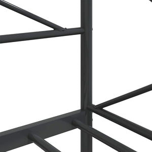 Κρεβάτι ημέρας χωρίς στρώμα Μαύρο 80x200 cm Ατσάλι - Pakobazaar