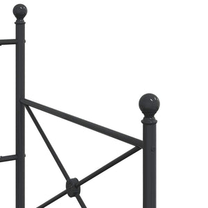 Κρεβάτι ημέρας χωρίς στρώμα Μαύρο 90x190 cm Ατσάλι