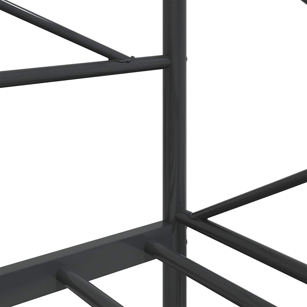 Κρεβάτι ημέρας χωρίς στρώμα Μαύρο 90x200 cm Ατσάλι