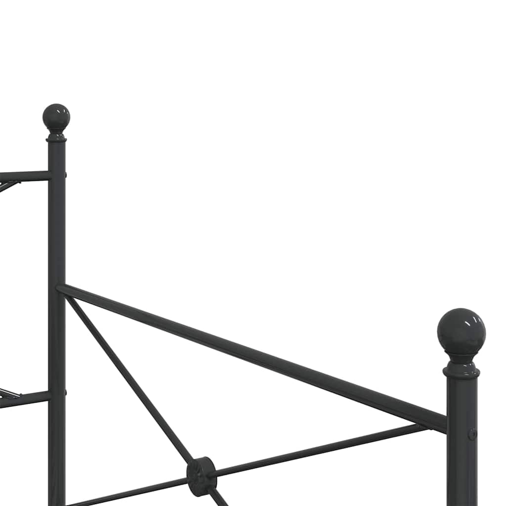 Κρεβάτι ημέρας χωρίς στρώμα Μαύρο 100x190 cm Ατσάλι