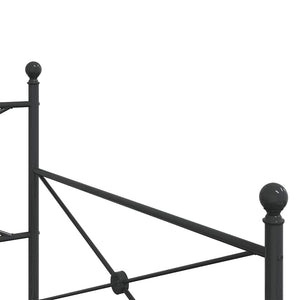Κρεβάτι ημέρας χωρίς στρώμα Μαύρο 100x190 cm Ατσάλι