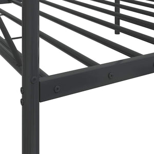 Κρεβάτι ημέρας χωρίς στρώμα Μαύρο 100x190 cm Ατσάλι