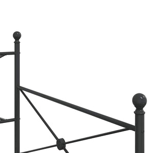 Κρεβάτι ημέρας χωρίς στρώμα Μαύρο 100x200 cm Ατσάλι