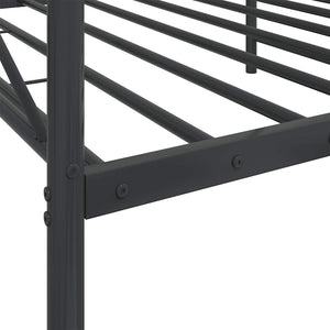 Κρεβάτι ημέρας χωρίς στρώμα Μαύρο 100x200 cm Ατσάλι