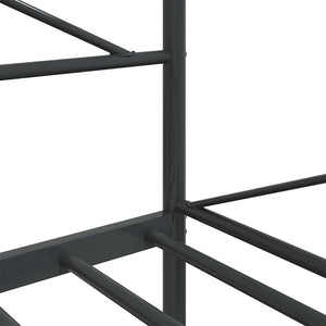 Κρεβάτι ημέρας χωρίς στρώμα Μαύρο 100x200 cm Ατσάλι
