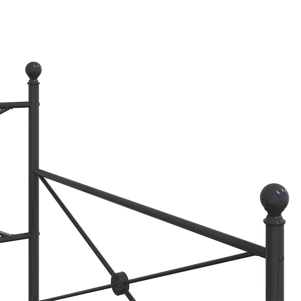 Κρεβάτι ημέρας χωρίς στρώμα Μαύρο 107x203 cm Ατσάλι