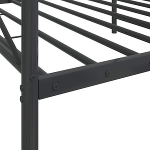 Κρεβάτι ημέρας χωρίς στρώμα Μαύρο 107x203 cm Ατσάλι