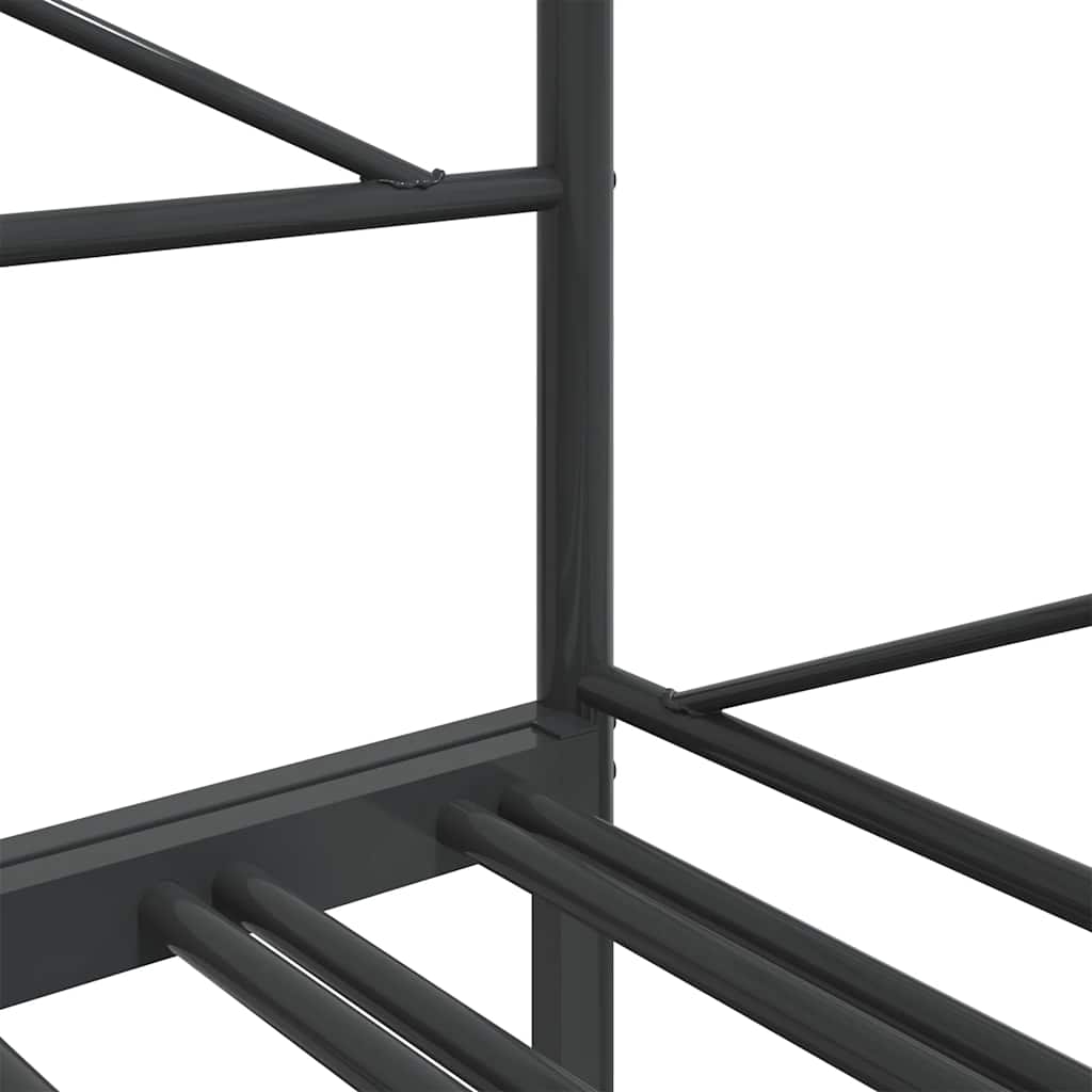 Κρεβάτι ημέρας με καρότσα χωρίς στρώμα Μαύρο 107x203 cm Ατσάλι - Pakobazaar