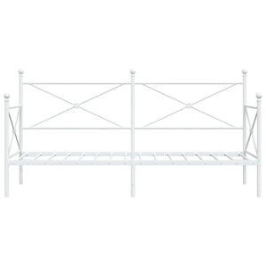 Κρεβάτι ημέρας χωρίς στρώμα Λευκό 80x200 cm Ατσάλι