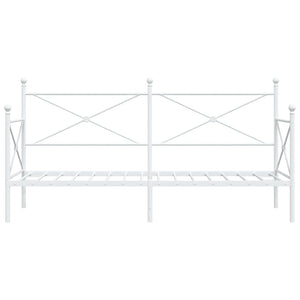 Κρεβάτι ημέρας χωρίς στρώμα Λευκό 90x190 cm Ατσάλι
