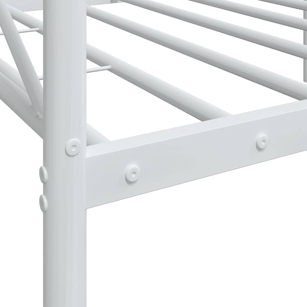 Κρεβάτι ημέρας χωρίς στρώμα Λευκό 90x190 cm Ατσάλι