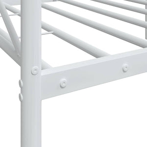 Κρεβάτι ημέρας χωρίς στρώμα Λευκό 90x190 cm Ατσάλι