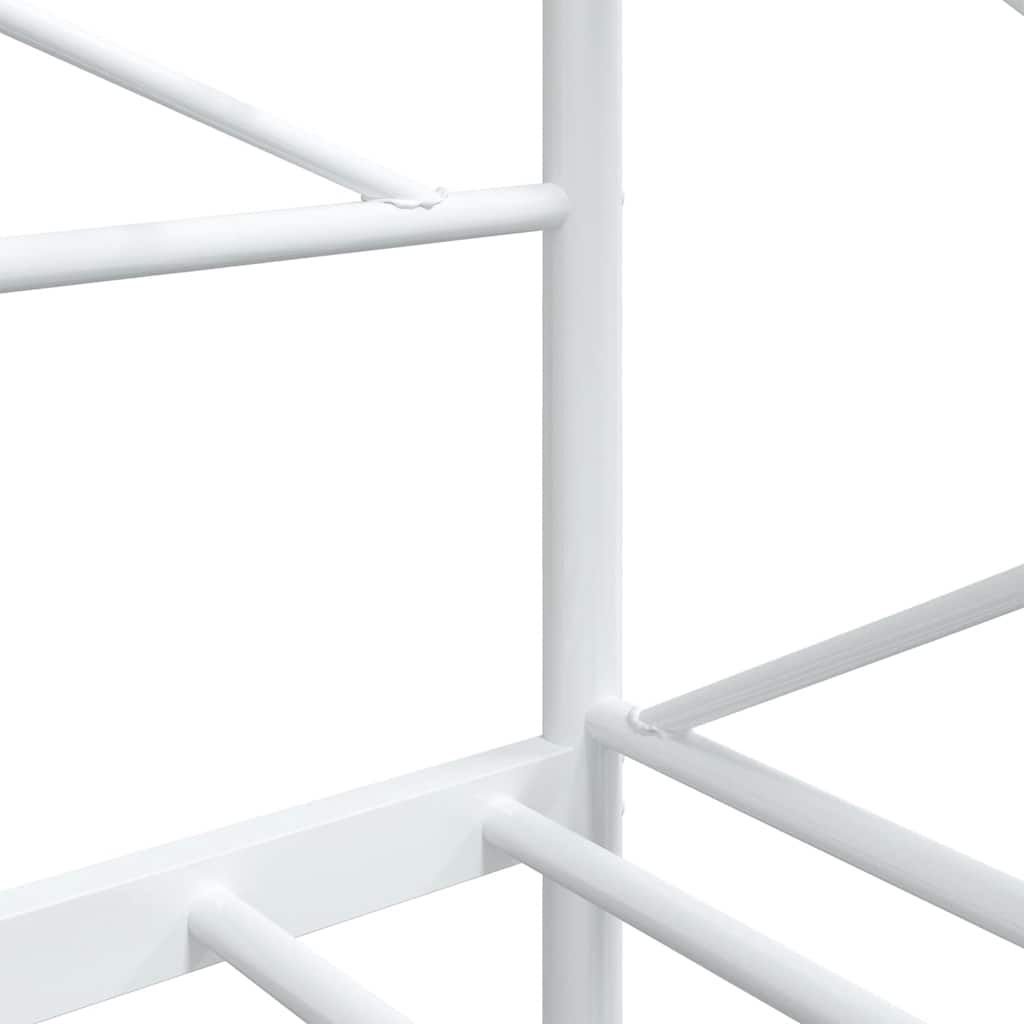 Κρεβάτι ημέρας χωρίς στρώμα Λευκό 90x190 cm Ατσάλι